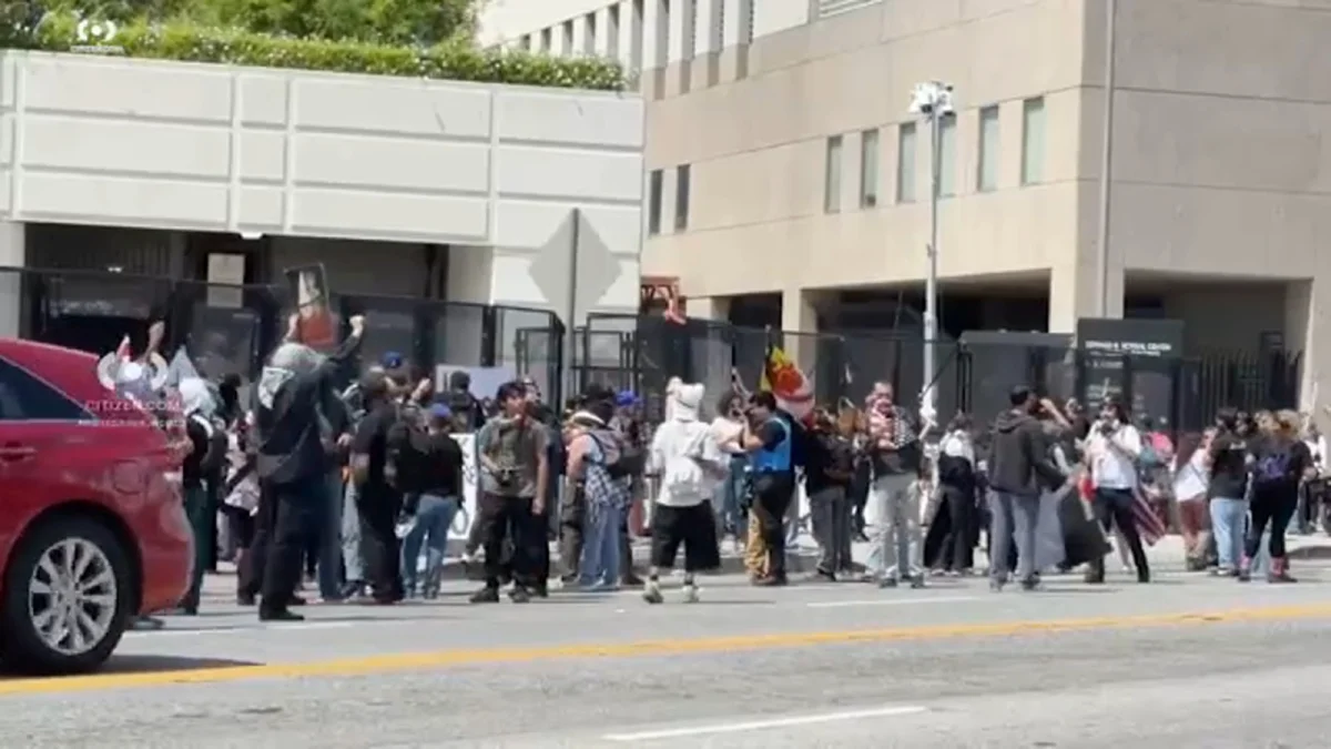 LA Protest Against ICE Turns Unconventional with Unusual Projectiles