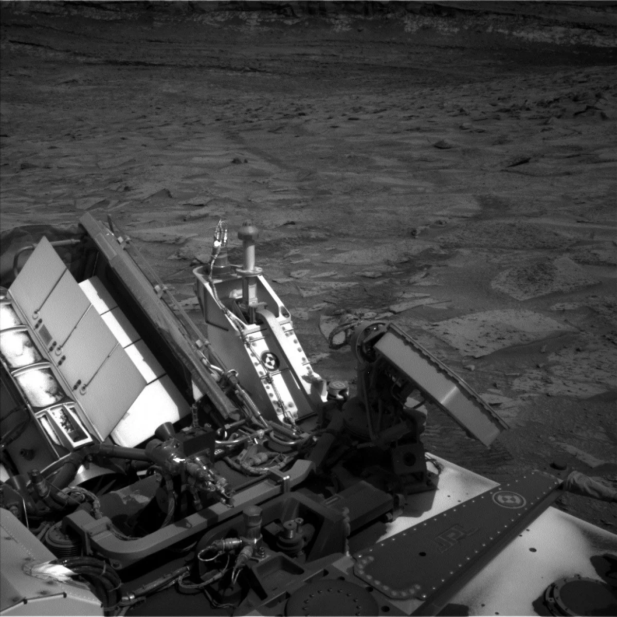 Mars Rover Curiosity Explores Martian Craters and Polygonal Terrain