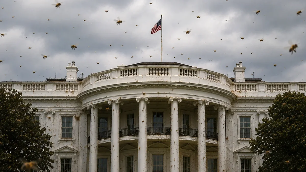 White House Overrun by Huge Swarm of Bees, Video Shows